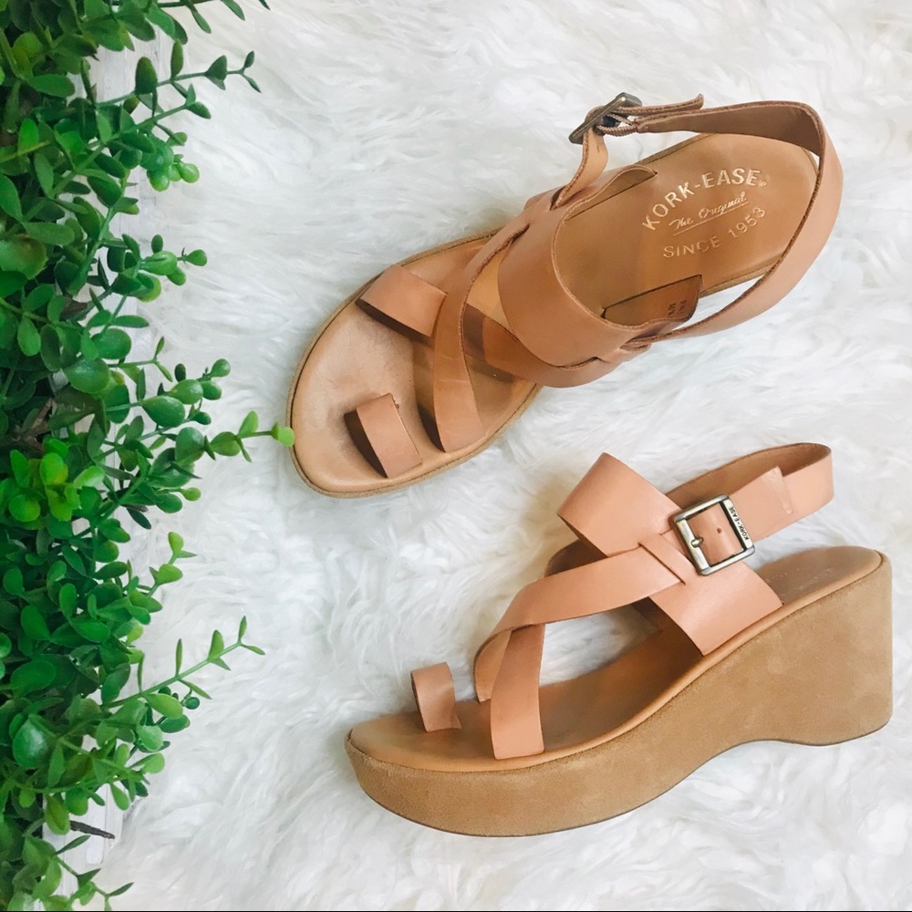 Kork-Ease Leather Wedge Tan 9